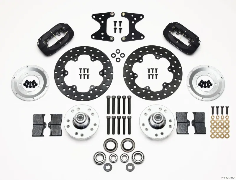 Wilwood 140-1013-BD, Forged Dynalite Front Drag Kit Drilled Rotor 71-80 Pinto/Mustang II Disc & Drum