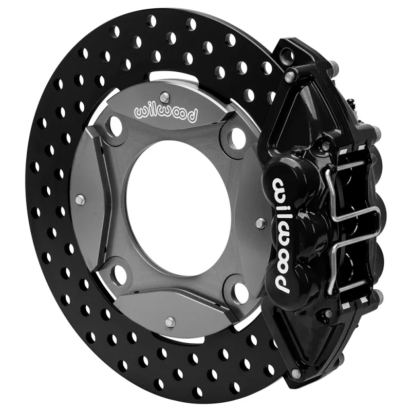Wilwood 140-17574-D, 16-21 Polaris RZR XP 4 Turbo Rear Kit 11.25in Drilled Rotors - Black