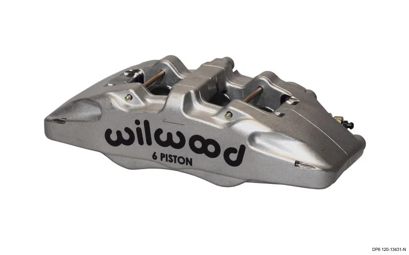 Wilwood 120-13431-N, Caliper-Forged Dynapro 6 5.25in Mount-Nickel-L/H 1.62/1.38in/1.38in Pistons .38in Disc