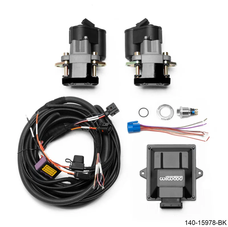 Wilwood 140-15978-BK, Electronic Parking Brake Rear Retrofit Kit - 0.810in Rotor Black