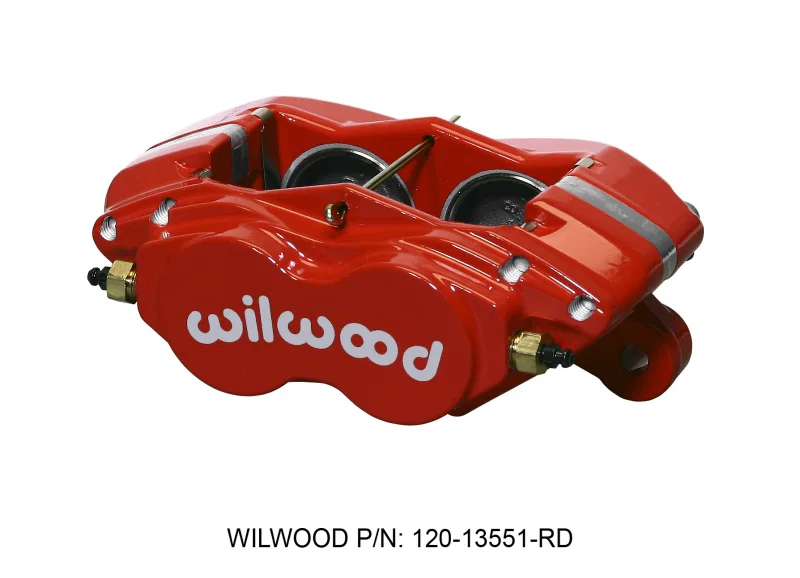 Wilwood 120-13551-RD, Caliper-Forged Dynalite-M-Red 1.75in Pistons 1.00in Disc