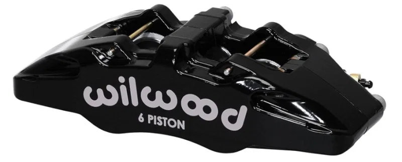 Wilwood 120-13430-BK, Caliper-Forged Dynapro 6 5.25in Mount-R/H 1.62/1.38in/1.38in Pistons .38in Disc