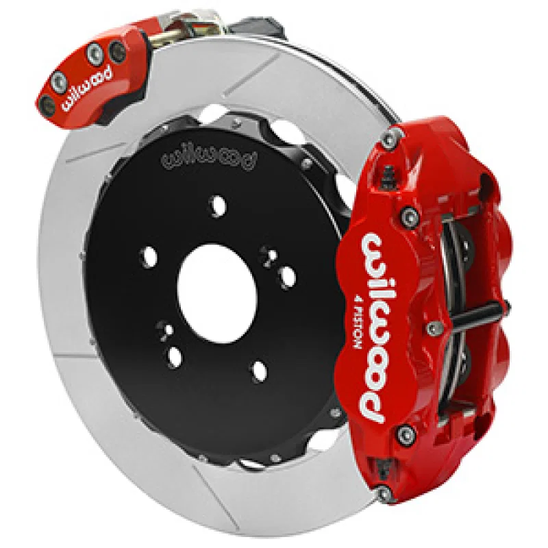 Wilwood 140-16347-R, Narrow Superlite 4R Front Hat Kit 12.88in Drill Red Honda S2000