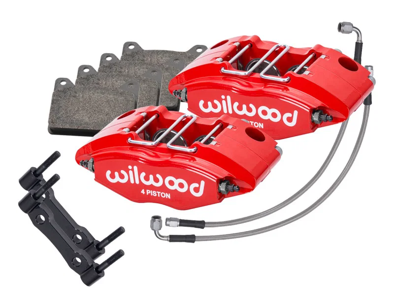 Wilwood 140-17019-R, 69-74 Porsche 911 Front Powerlite Caliper Kit 3in MT - Red