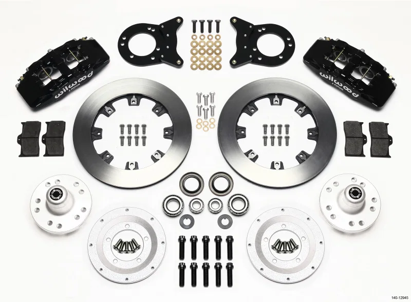 Wilwood 140-12945, Dynapro 6 Front Hub Kit 12.19in 1970-1973 Mustang Disc & Drum Spindle