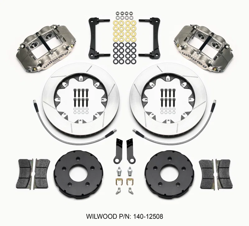 Wilwood 140-12508, Forged Superlite 4R ST BB Front Kit Road Race 2005-2014 Mustang
