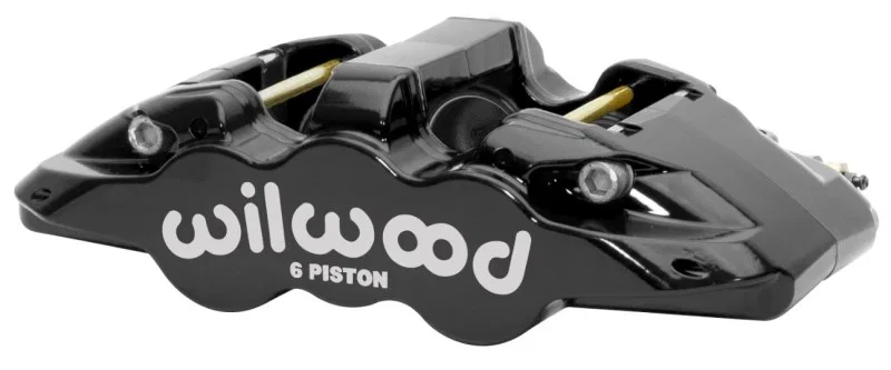 Wilwood 120-15526-BK, Caliper - Aero6-DS Forged Six-Piston Caliper - 6.52in Piston 1.25in Rotor - Black