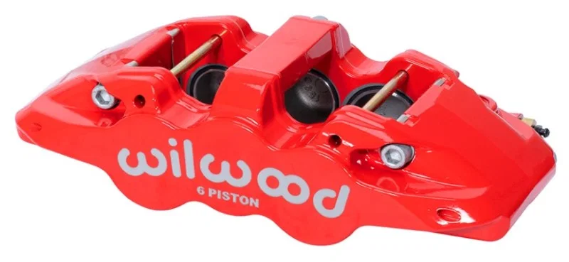 Wilwood 120-14443-RD, Caliper-Forged Dynalite w/Dust Seal-Red 4.04in Pistons 1.25 Disc