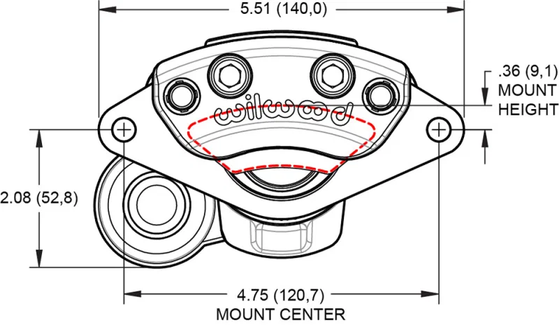 Wilwood 120-18228, caliper EPB .157-.393 rotor L/H ANO W/HT motor