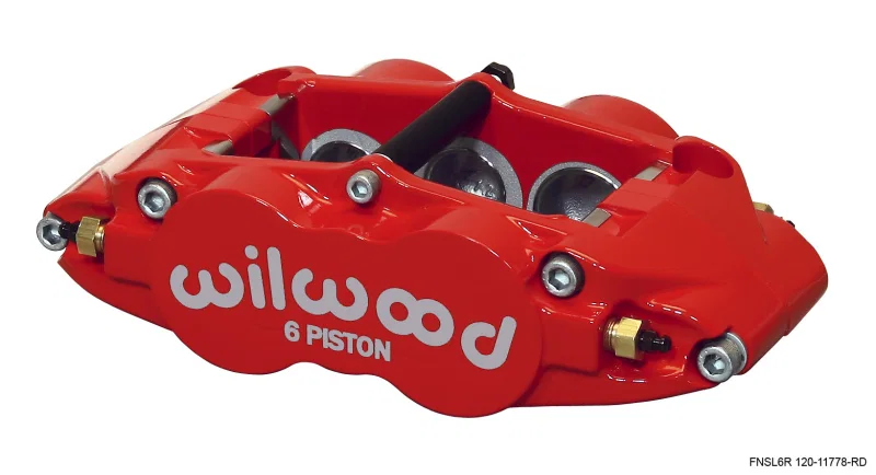 Wilwood 120-11778-RD, Caliper-Narrow Superlite 6R-RH - Red 1.62/1.12/1.12in Pistons 1.25in Disc