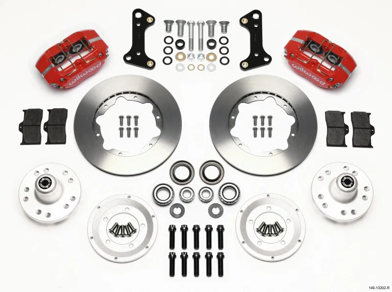 Wilwood 140-13202-R, Dynapro Dust-Boot Front Kit 11.00in Red 67-69 Camaro 64-72 Nova Chevelle