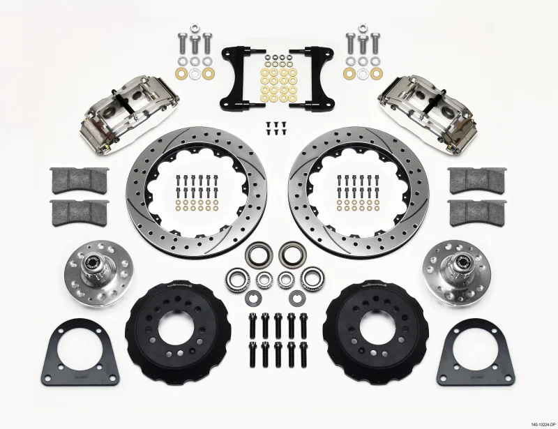 Wilwood 140-13224-DP, Narrow Superlite 6R Front Hub Kit 12.88in Drill Pol TCI-IFS 71-78 (Pinto Based)