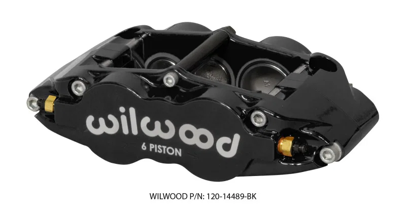 Wilwood 120-14489-BK, Caliper Forged Narrow Superlite R/H FNSL6R-DS Dust Seal 1.62/1.12/1.12,1.25 Rotor - Black