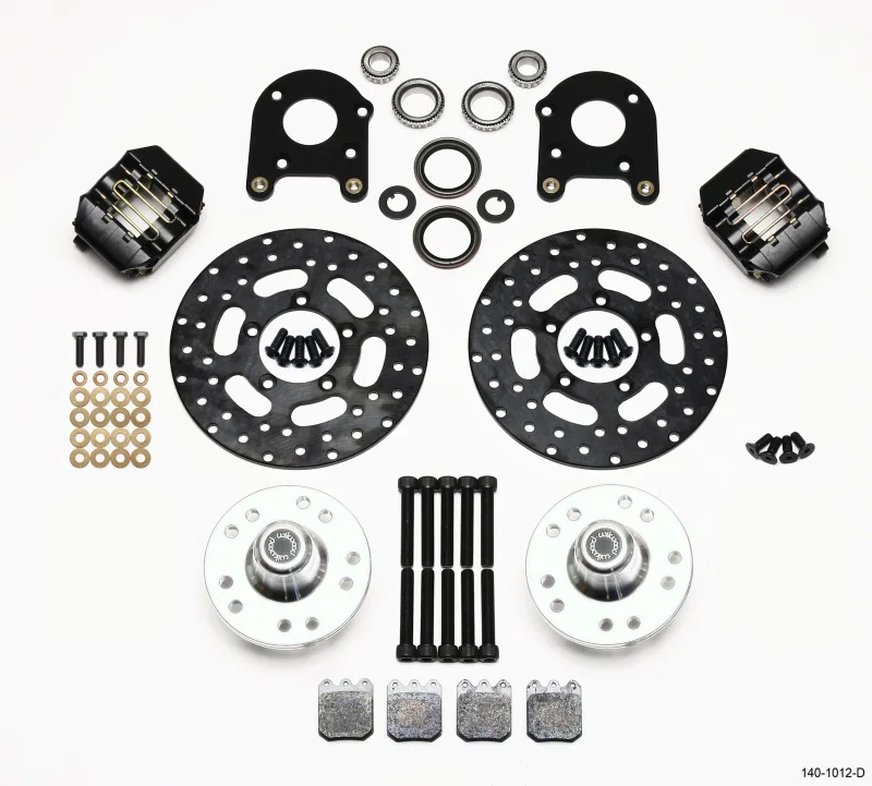 Wilwood 140-1012-D, Dynalite Single Front Drag Kit Drilled Rotor 71-80 Pinto/Mustang II Disc & Drum