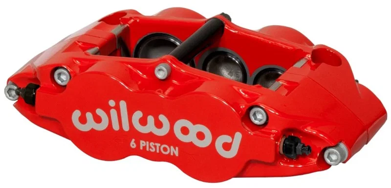 Wilwood 120-14539-RD, Caliper-Forged Narrow Superlite 6R-R/H 1.75/1.25/1.25in Pistons 1.10in Rotor - Red
