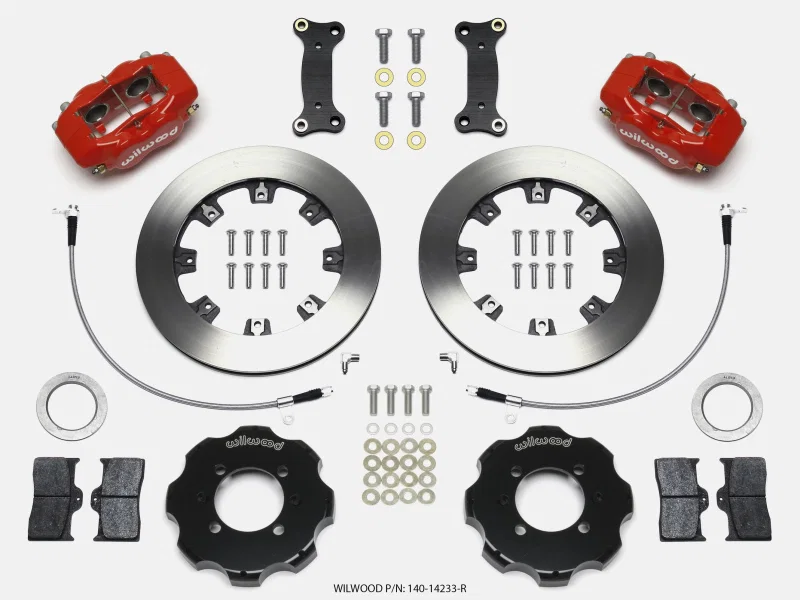 Wilwood 140-14233-R, Forged Dynalite Front Hat Kit 12.19in Red 2016-Up Mazda MX5 Miata w/ Lines