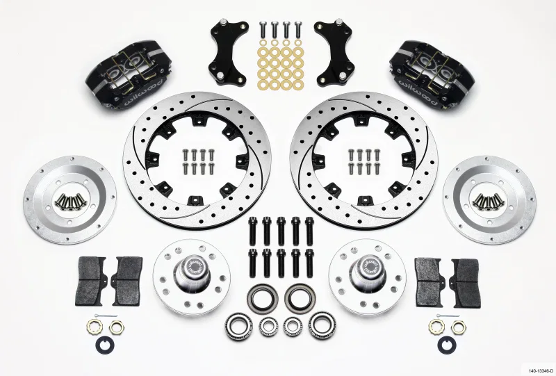 Wilwood 140-13346-D, Dynapro Dust-Boot Front Kit 12.19in Drilled WWE ProSpindle