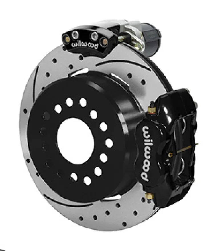Wilwood 140-16164-D, Forged Dynalite Rear Electronic Parking Brake Kit -Black Powder Coat Caliper - SRP D/S Rotor