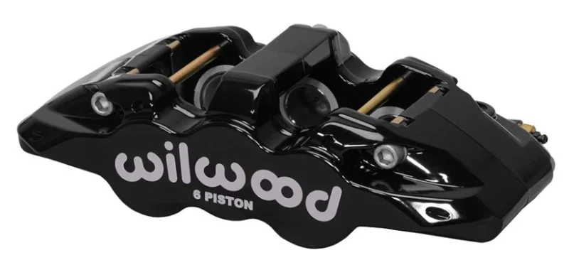 Wilwood 120-13289-BK, Caliper-Aero6-R/H - Black 1.62/1.12/1.12in Pistons 1.25in Disc