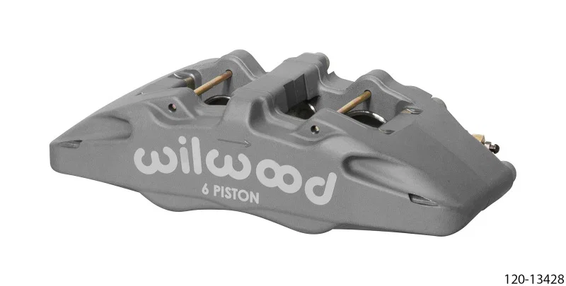 Wilwood 120-13428, Caliper-Forged Dynapro 6 5.25in Mount-Anodized-R/H 1.62/1.38in/1.38in Pistons .81in Disc