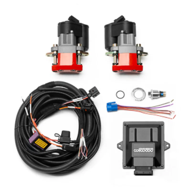 Wilwood 140-18030-RD, Electronic Parking Brake Rear Retrofit Kit w/ Switch Harness - Red Powder Coat Caliper