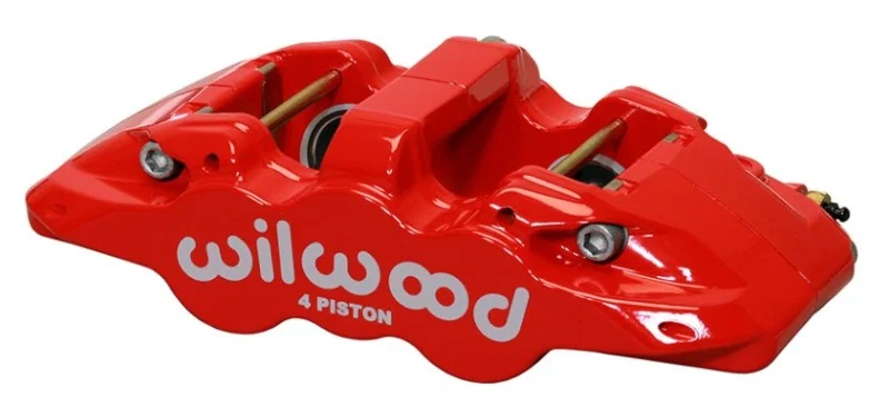 Wilwood 120-13281-RD, Caliper-Aero4-R/H - Red 1.62/1.38in Pistons 1.25in Disc