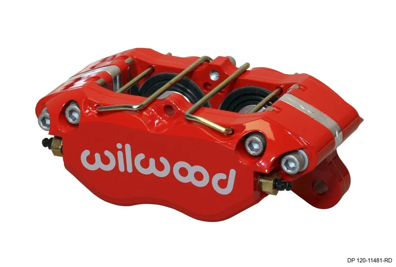 Wilwood 120-11481-RD, Caliper-Dynapro Dust-Boot 5.25in Mount - Red 1.38in Pistons .81in Disc