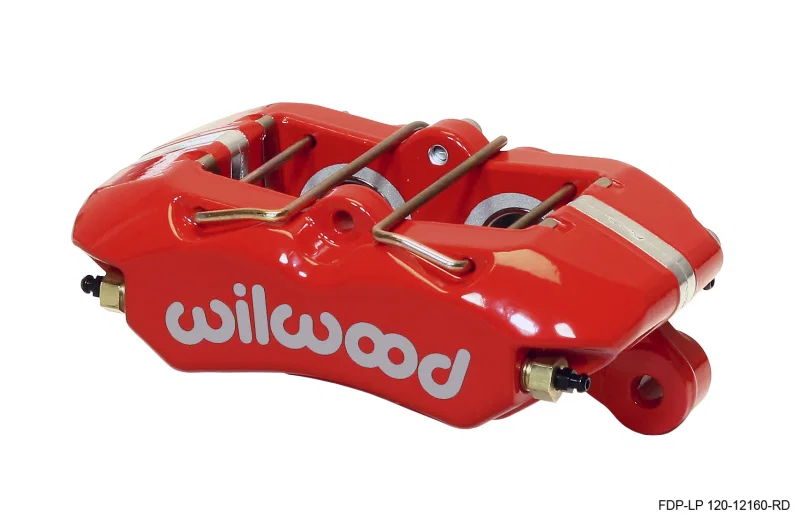 Wilwood 120-12160-RD, Caliper-Dynapro Low-Profile 5.25in Mount - Red 1.12in Pistons .81in Disc