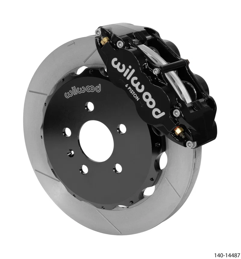 Wilwood 140-14487, 03-08 Audi A4 Forged Narrow Superlite 6R Front Big Brake Kit 12.88in Rotor Dia (Black)