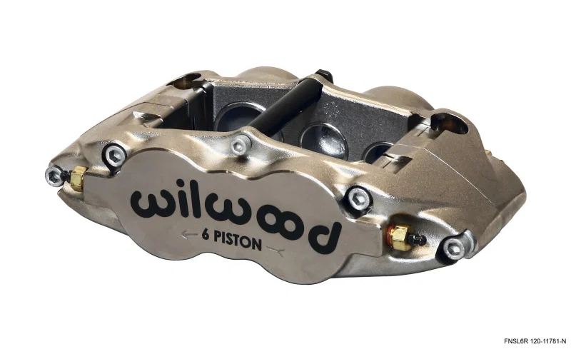 Wilwood 120-11781-N, Caliper-Narrow Superlite 6R-LH - Nickel 1.62/1.12/1.12in Pistons 1.10in Disc