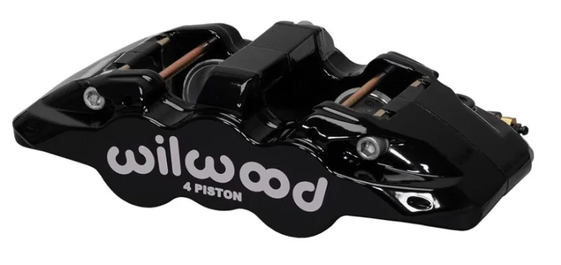 Wilwood 120-13281-BK, Caliper-Aero4-R/H - Black 1.62/1.38in Pistons 1.25in Disc