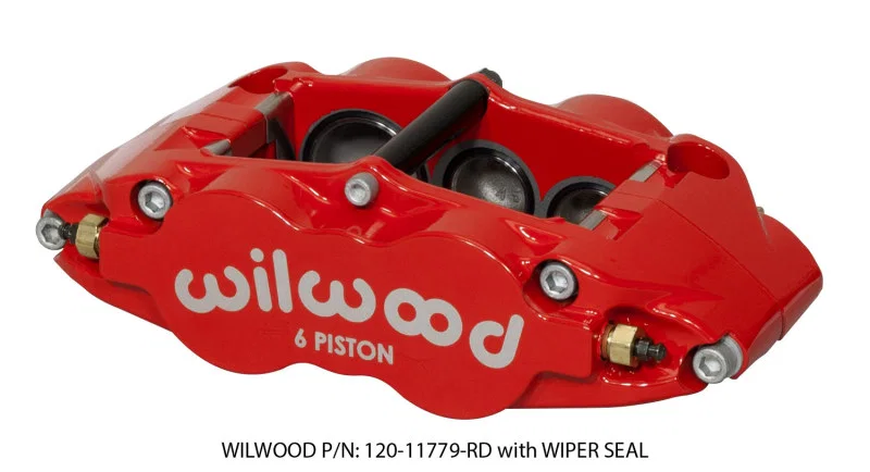 Wilwood 120-11779-RD, Caliper-Narrow Superlite 6R-LH - Red 1.62/1.12/1.12in Pistons 1.25in Disc