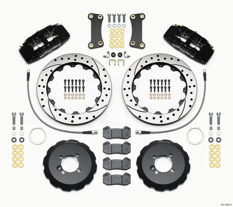 Wilwood 140-13062-D, Dynapro 6 Front Hat Kit 12.88in Drilled 2002-Up Mini Cooper w/ Lines