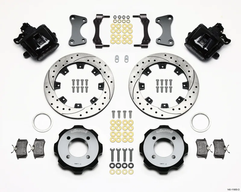 Wilwood 140-11900-D, Combination Parking Brake Rear Kit 11.75in Drilled 2011 Fiesta Rear