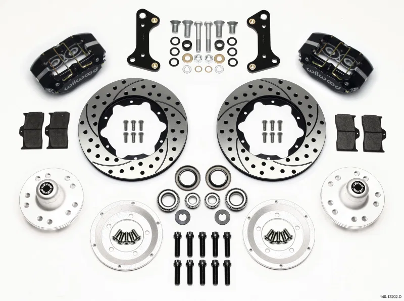 Wilwood 140-13202-D, Dynapro Dust-Boot Front Kit 11.00in Drilled 67-69 Camaro 64-72 Nova Chevelle
