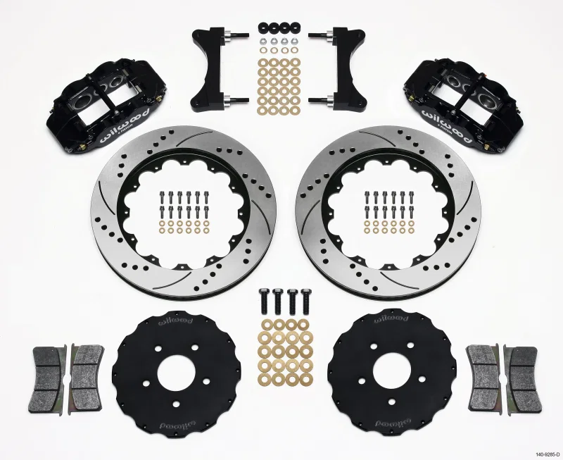Wilwood 140-9285-D, Narrow Superlite 6R Front Hat Kit 14.00in Drilled Mitsubishi EVO VIII