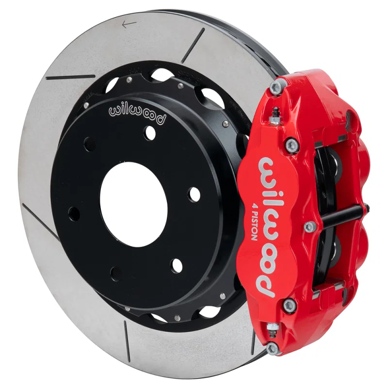 Wilwood 140-18151-R, 03-08 Audi A4 FNSL4R Rear Big Brake Kit 12.88in Slotted Rotor - Red