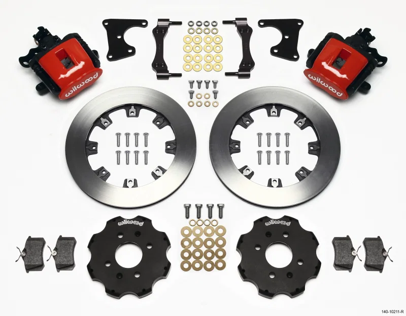 Wilwood 140-10211-R, Combination Parking Brake Rear Kit 12.19in Red Civic / Integra Drum 2.71 Hub Offset