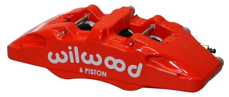 Wilwood 120-13432-RD, Caliper-Forged Dynapro 6 5.25in Mount-Red-R/H 1.62/1.38in/1.38in Pistons 1.10in Disc
