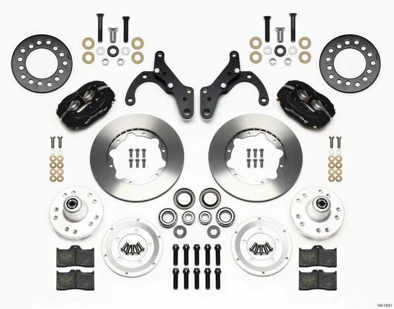 Wilwood 140-12021, Forged Dynalite Front Kit 11.00in 65-68 Chevy Impala -Drum Spindle
