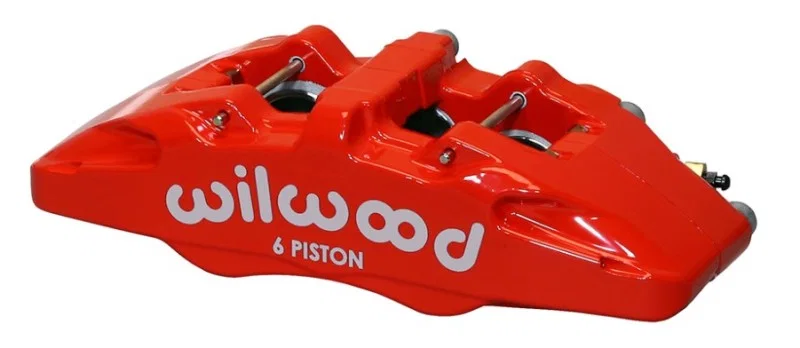 Wilwood 120-13437-RD, Caliper-Forged Dynapro 6 5.25in Mount-Red-L/H 1.62/1.12/1.12in Pistons 1.10in Disc