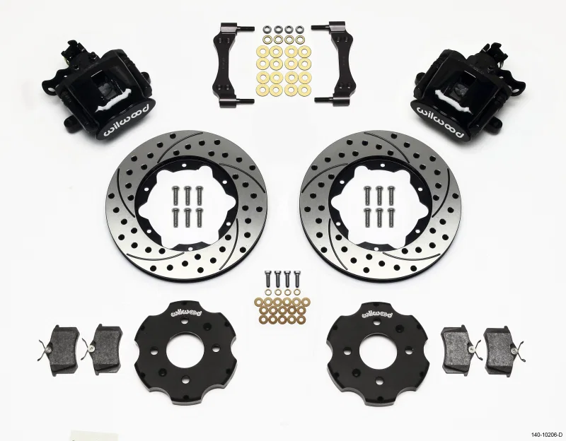 Wilwood 140-10206-D, Combination Parking Brake Rear Kit 11.00in Drilled Civic / Integra Disc 2.39 Hub Offset