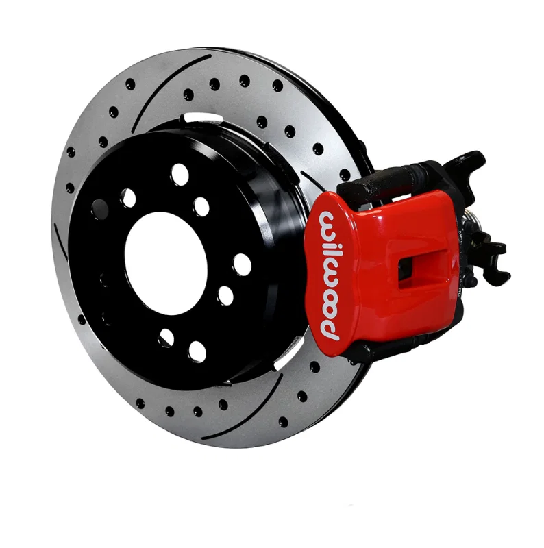 Wilwood 140-12363-DR, kit rear FFR cpb IRS 8.8 t-bird 12.19X .81 drilled red W/LINES