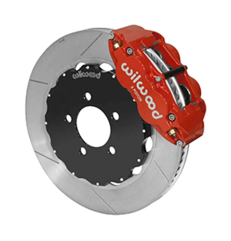Wilwood 140-14681-R, 03-11 Crown Victoria Forged Narrow Superlite 6R Front Brake Kit w/ Slotted GT Rotor - Red