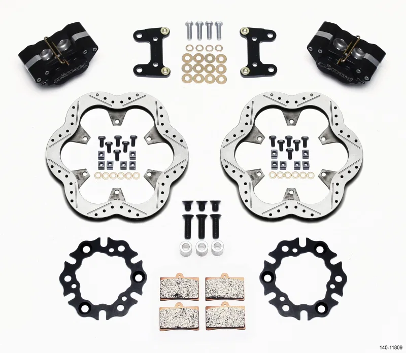 Wilwood 140-11809, GP320 Front Kit Top Mount 10.50in SuperAlloy Vntd Rtr Asph Midget