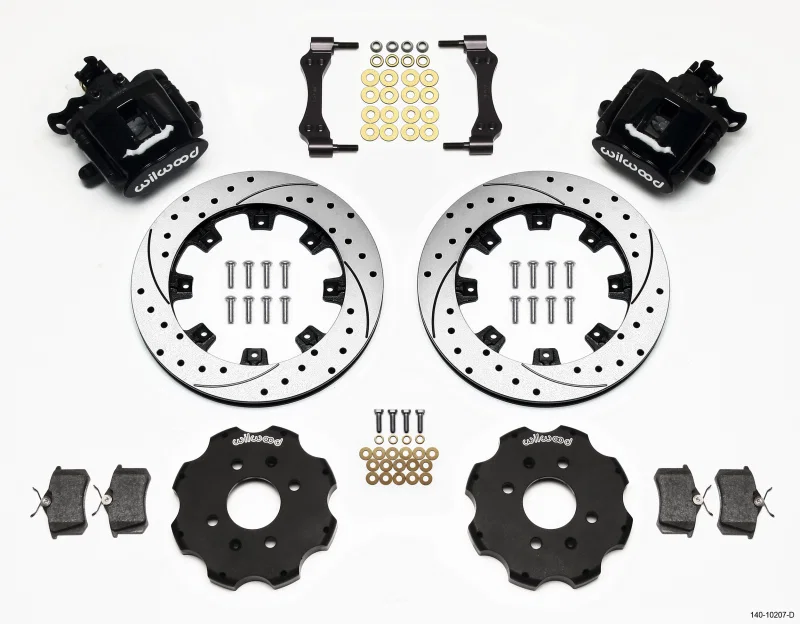 Wilwood 140-10207-D, Combination Parking Brake Rear Kit 12.19in Drilled Civic / Integra Disc 2.39 Hub Offset