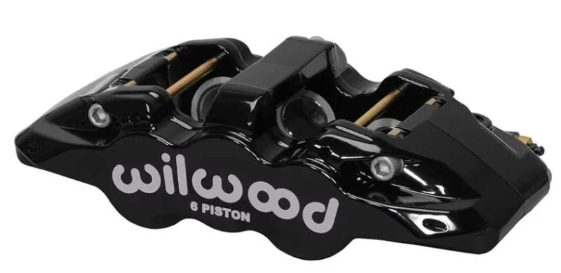 Wilwood 120-13293-BK, Caliper-Aero6-R/H - Black 1.75/1.38/1.38in Pistons 1.25in Disc