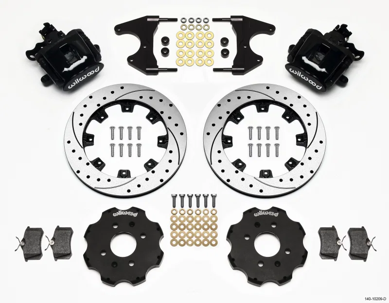 Wilwood 140-10209-D, Combination Parking Brake Rear Kit 12.19in Drilled Civic / Integra Drum 2.46 Hub Offset