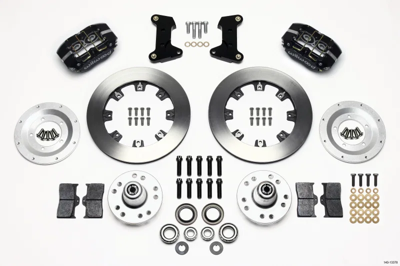 Wilwood 140-13378, Dynapro Dust-Boot Front Kit 12.19in 74-80 Pinto/Mustang II Disc Spindle only