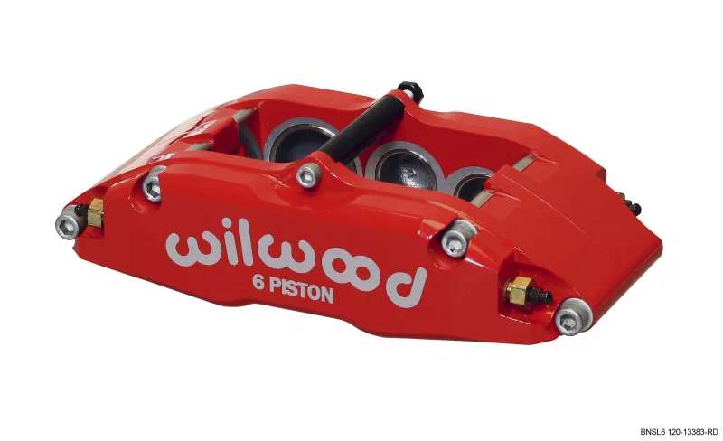 Wilwood 120-13382-RD, Caliper-BNSL6-RH-Red 1.62/1.12/1.12in Pistons 1.10in Disc